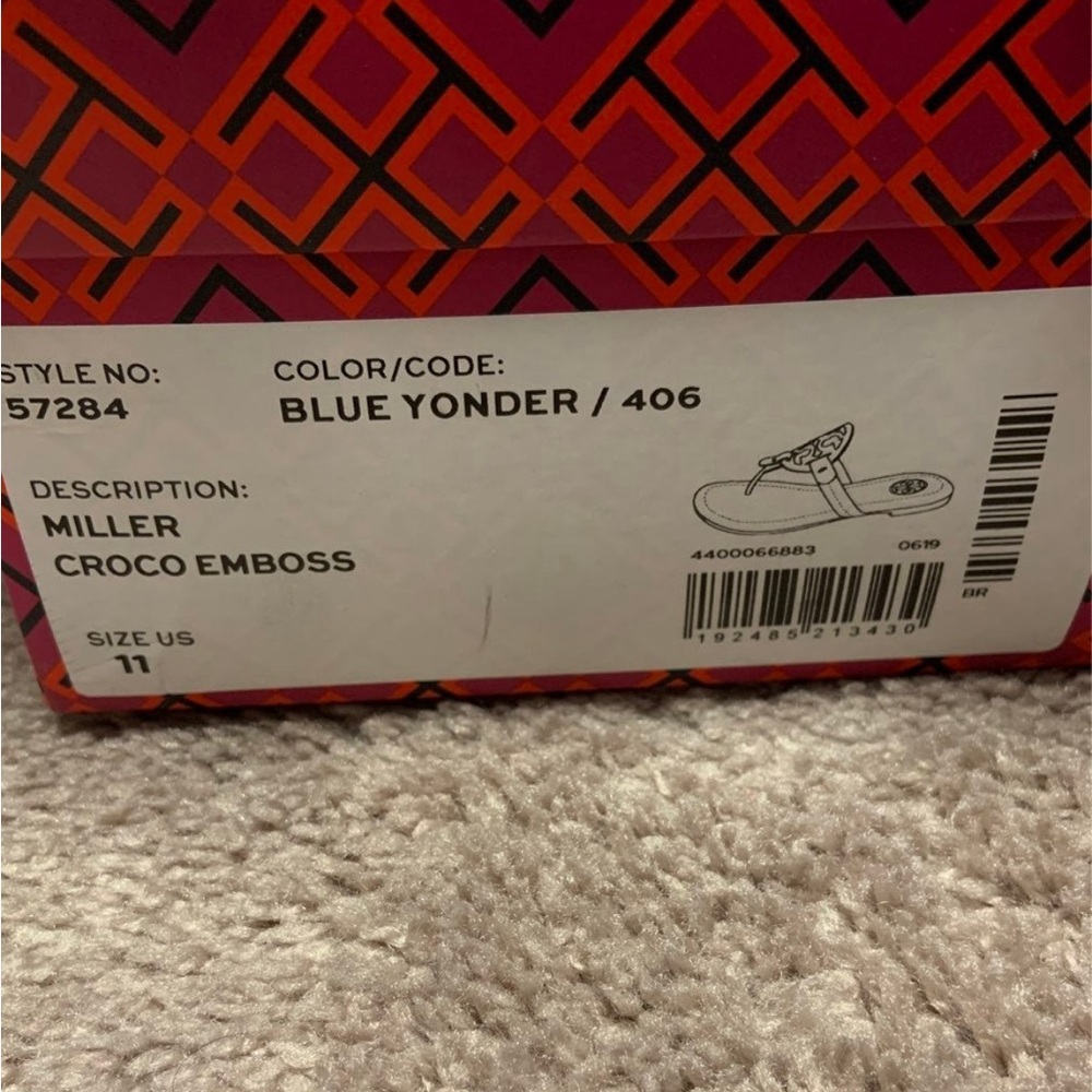 Tory Burch Miller sandal croc embossed size 11
